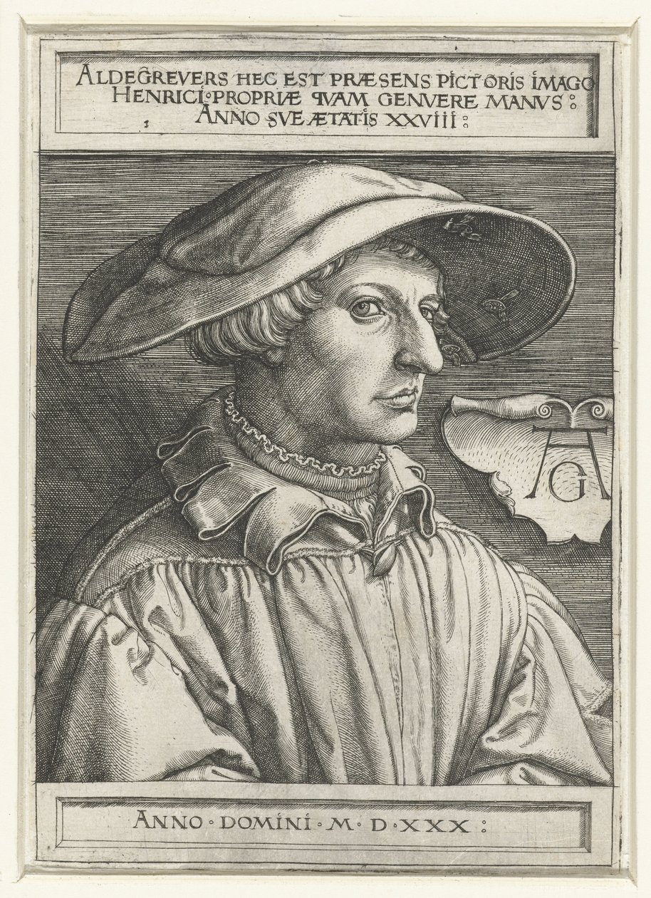 Self-portrait by Heinrich Aldegrever