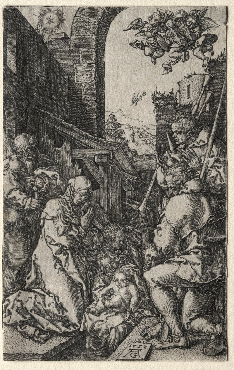 The Adoration of the Shepherds, 1553 by Heinrich Aldegrever