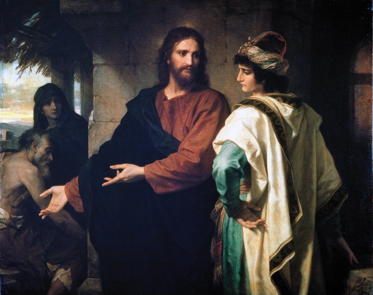 Jesus and the Rich Young Ruler by Heinrich Karl Hofmann