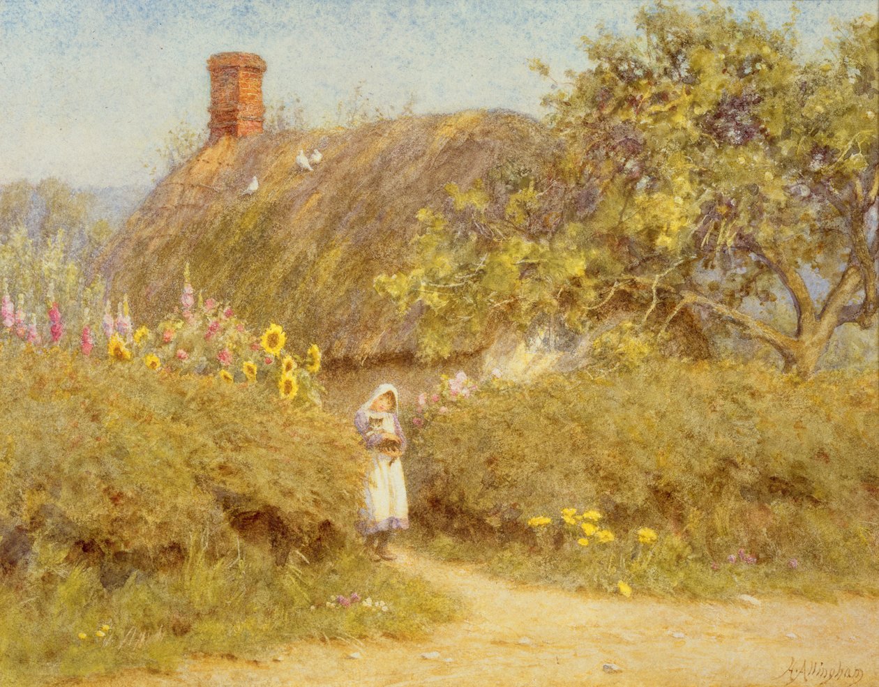 A Surrey Cottage by Helen Allingham