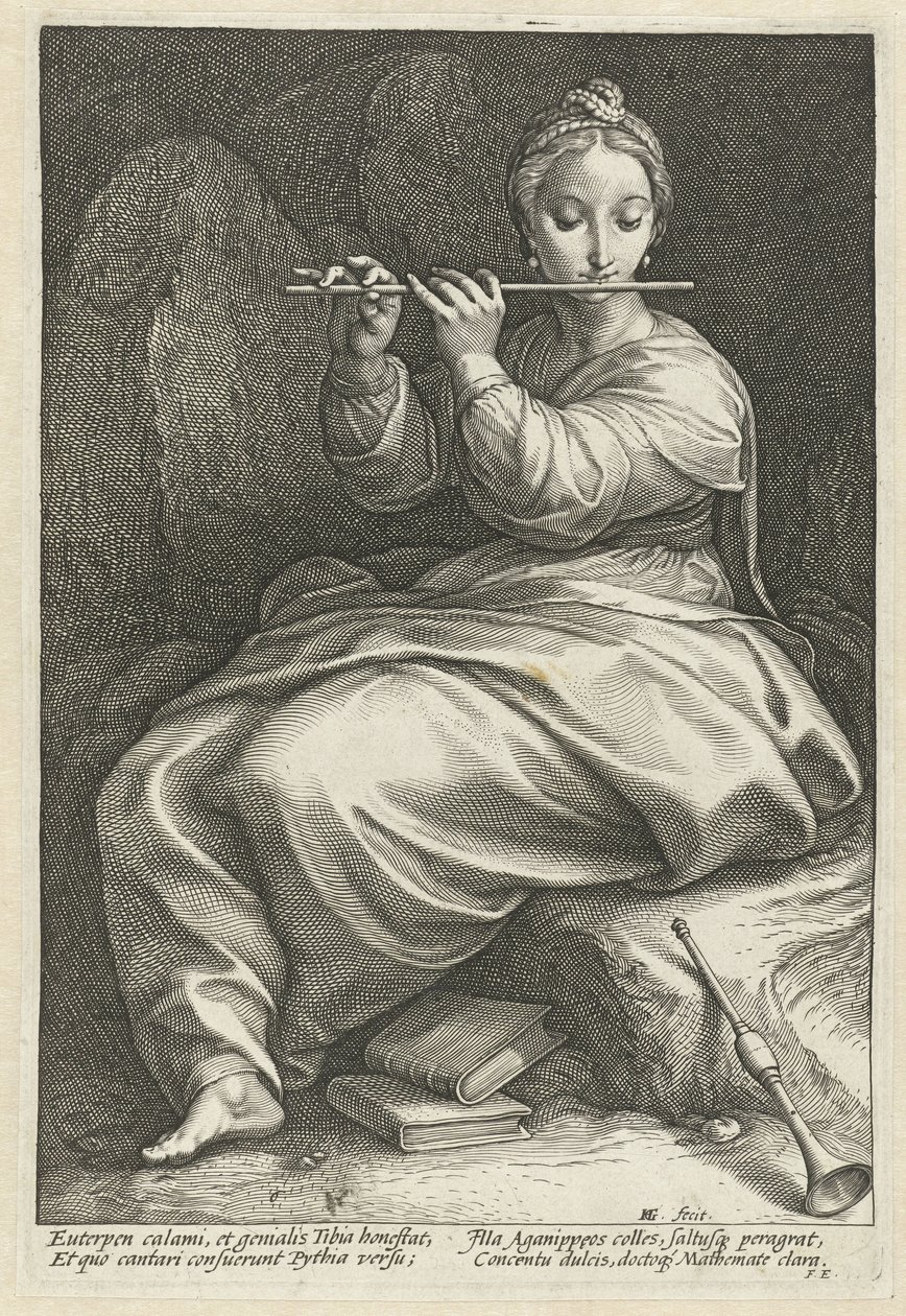 Euterpe by Hendrick Goltzius