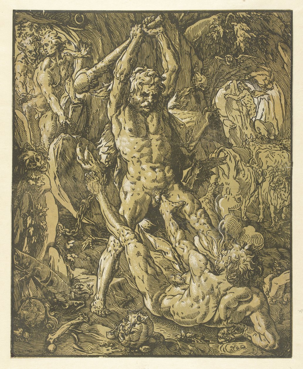 Hercules and Cacus by Hendrick Goltzius