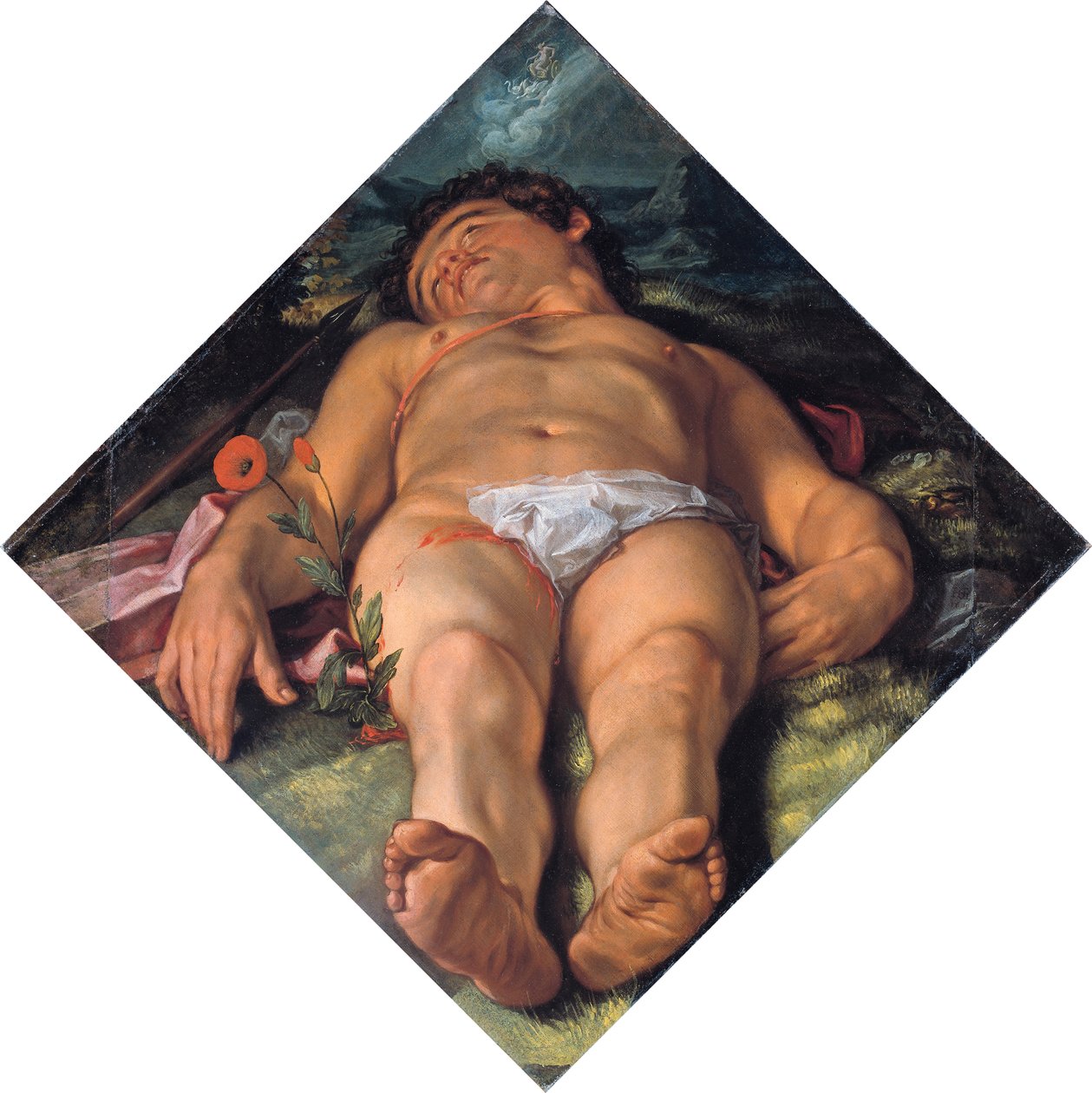 Dying Adonis by Hendrik Goltzius