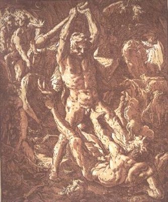 Hercules Killing Cacus by Hendrik Goltzius