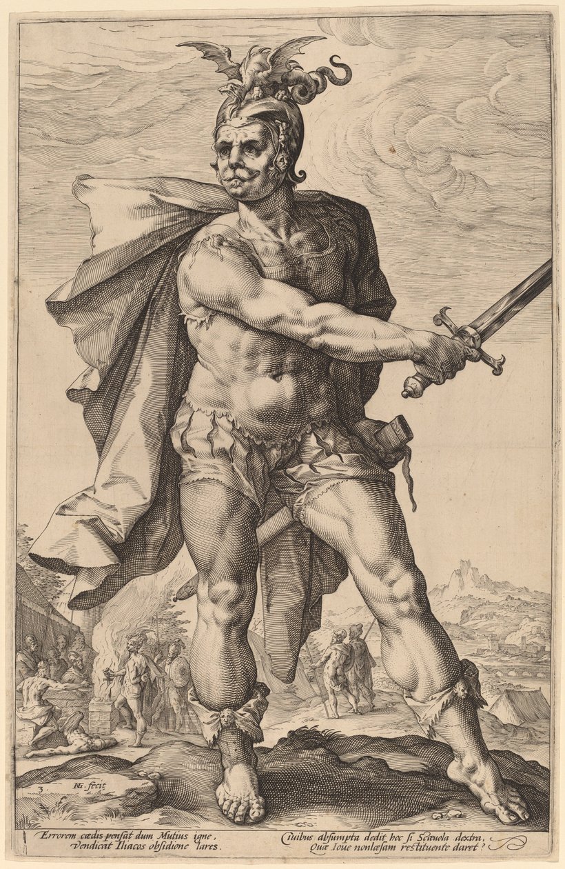 Mucius Scaevola by Hendrik Goltzius