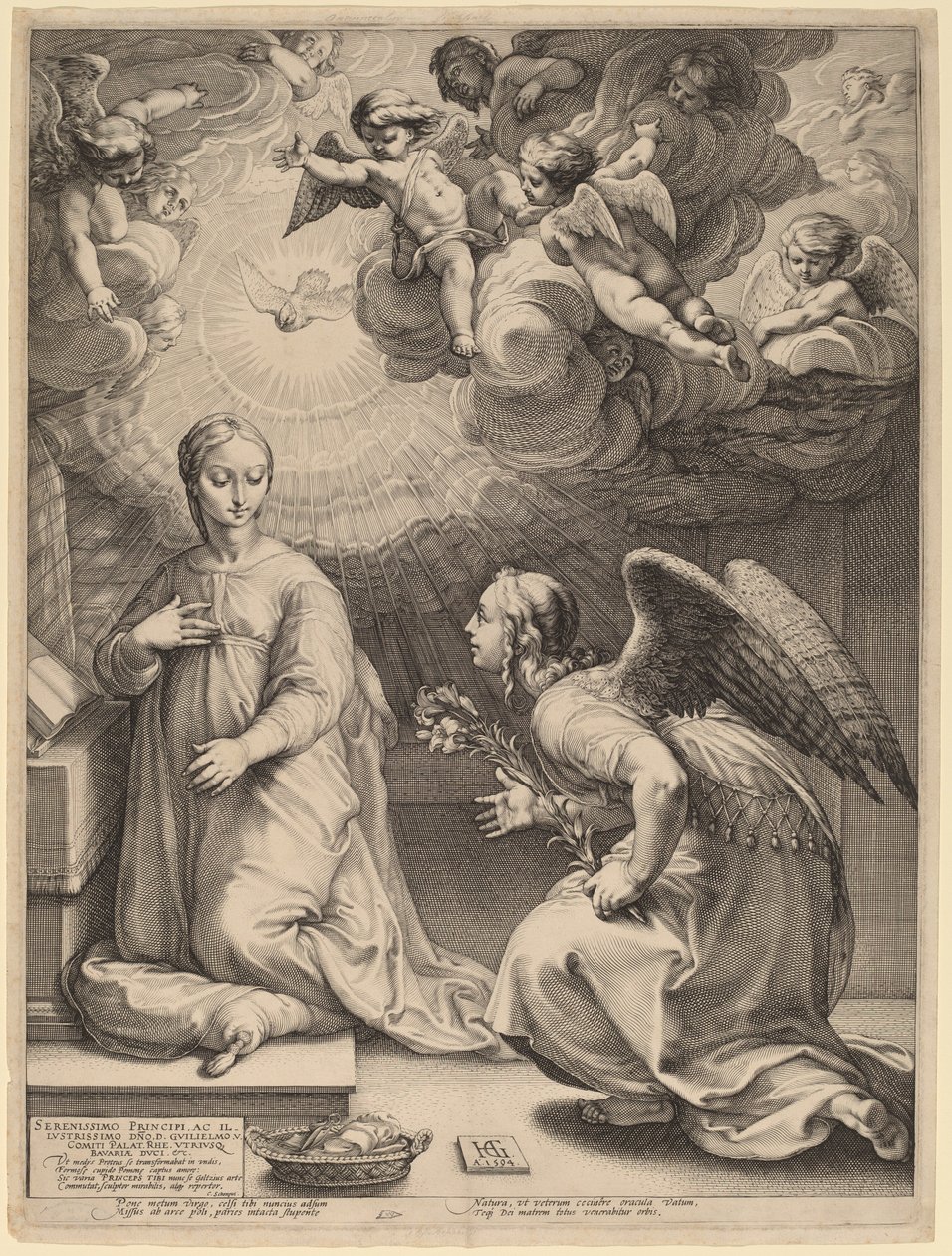 The Annunciation by Hendrik Goltzius