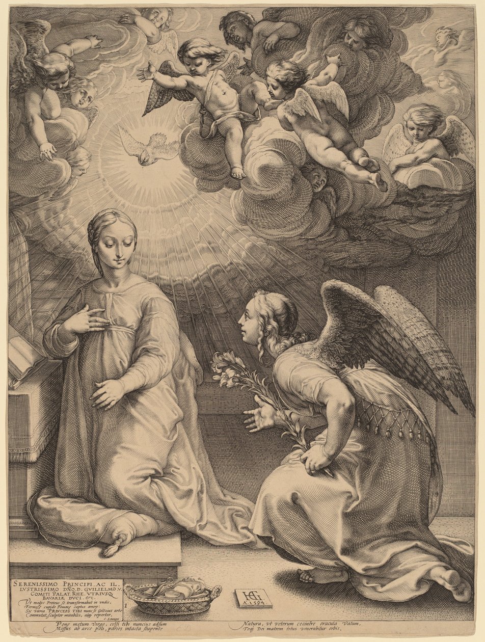 The Annunciation by Hendrik Goltzius
