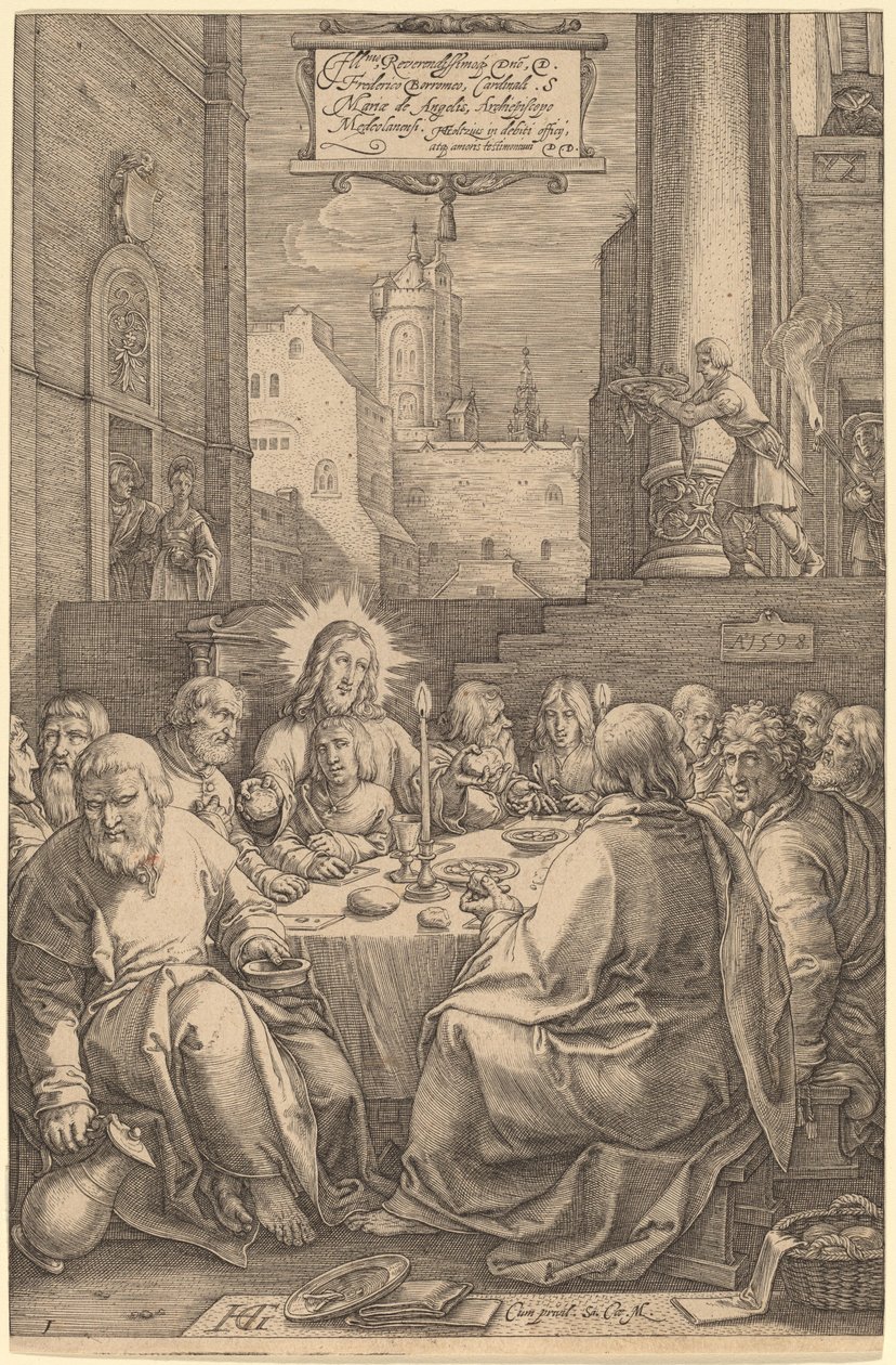 The Last Supper by Hendrik Goltzius