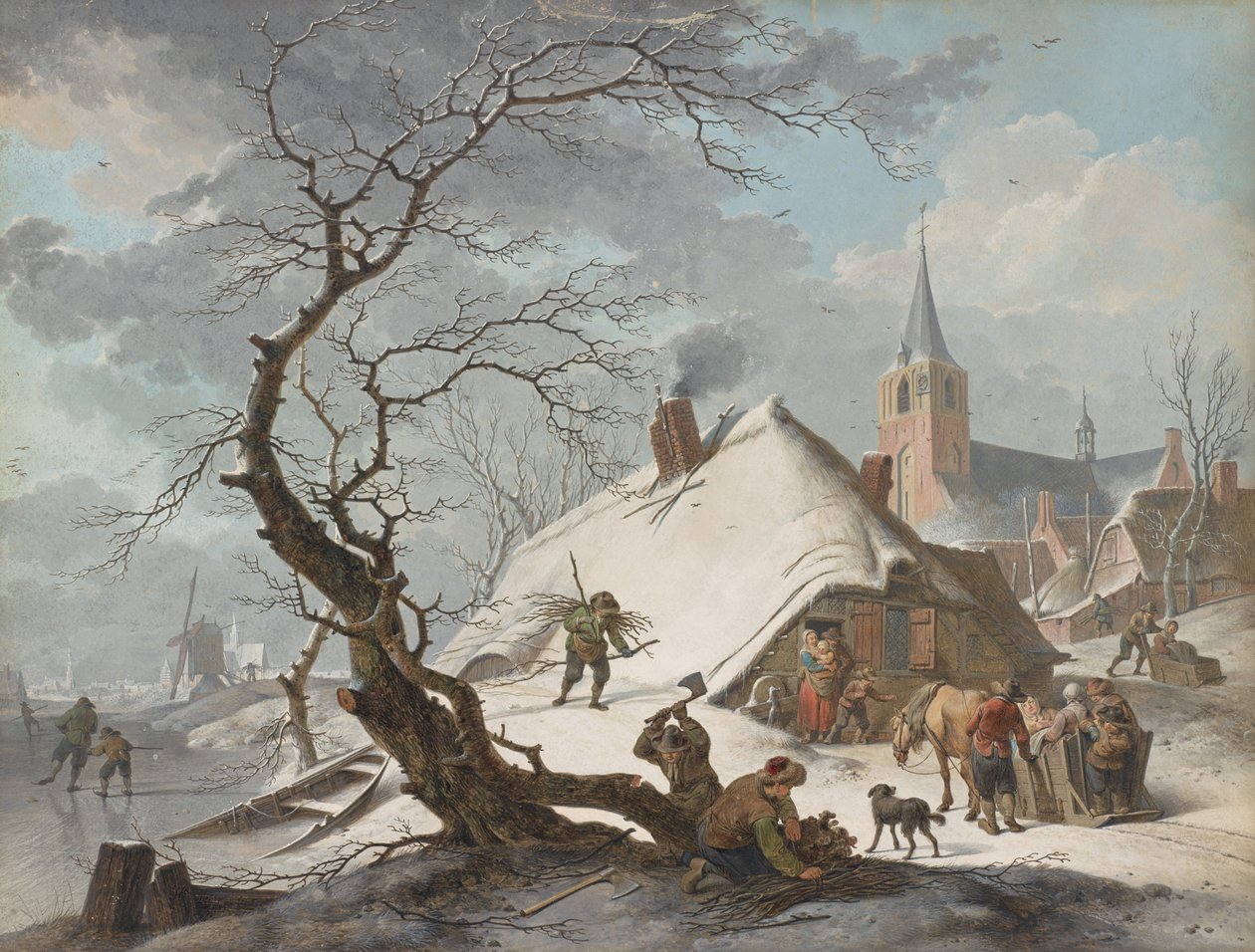 A Winter Scene by Hendrik Meyer