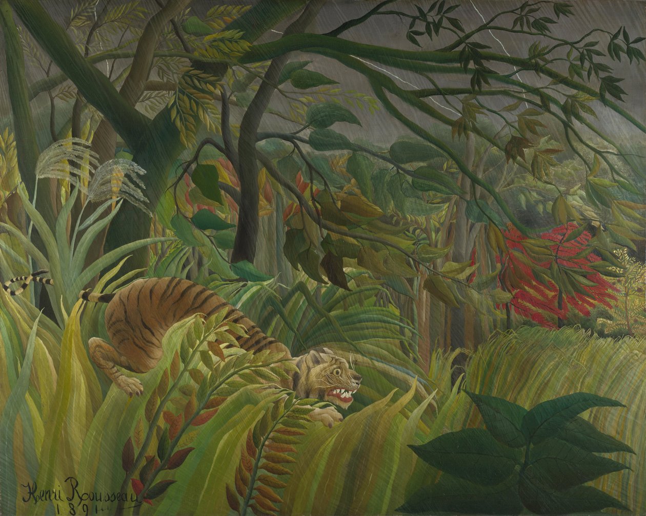 Tiger in a Tropical Storm (Surprised!), 1891 by Henri Rousseau