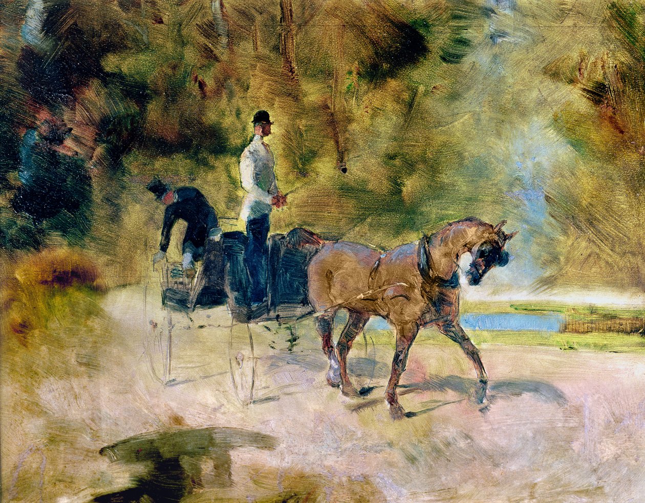 A Dog-Cart, 1880 by Henri de Toulouse Lautrec