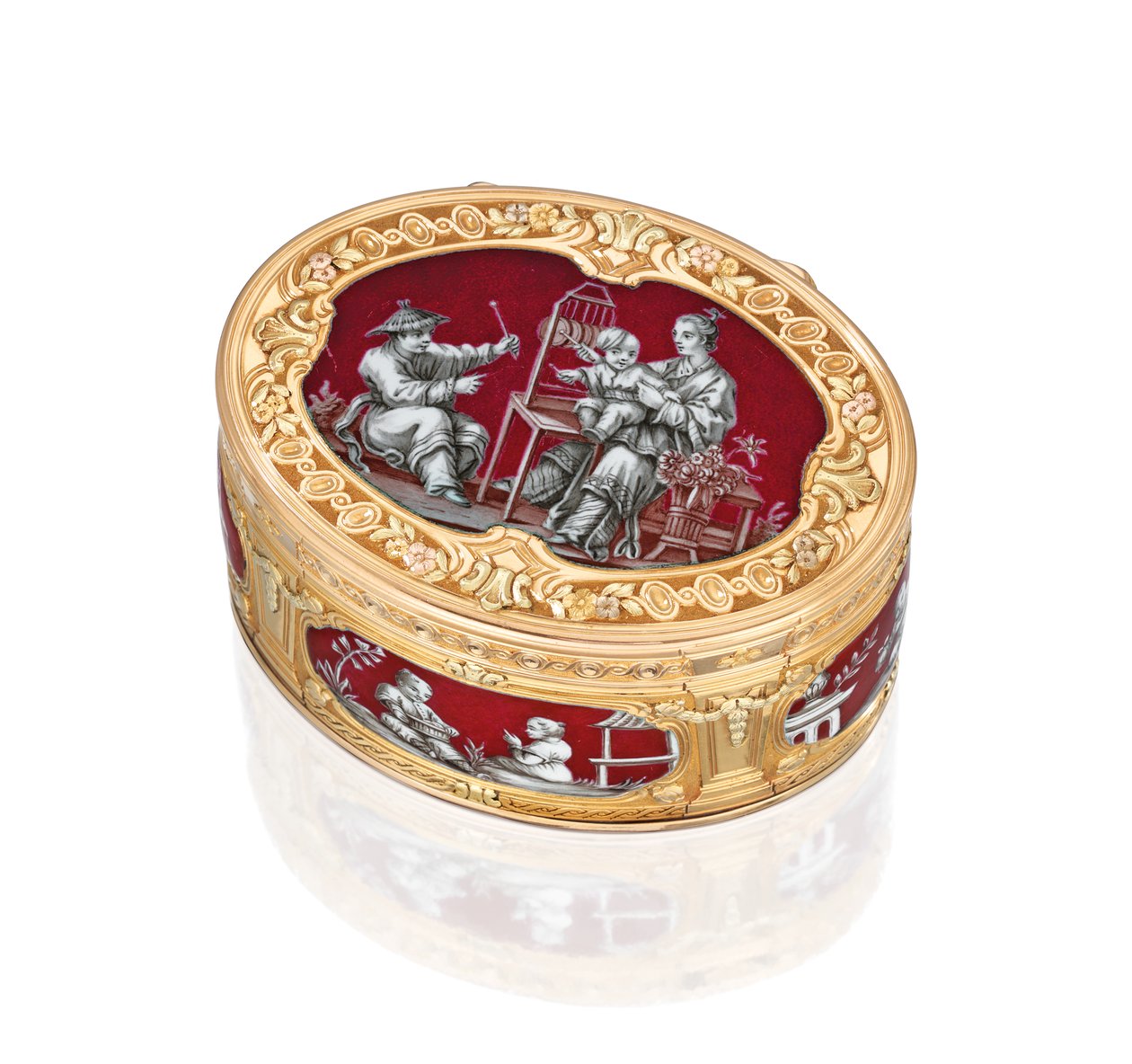 A Louis XV Vari-Colour Snuff-Box by Henri Delobel