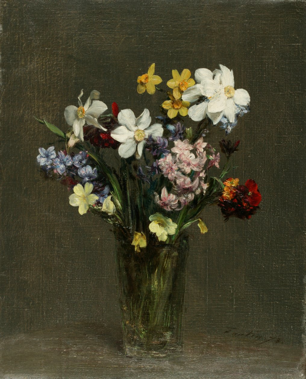 Flowers In A Vase by Henri Fantin Latour