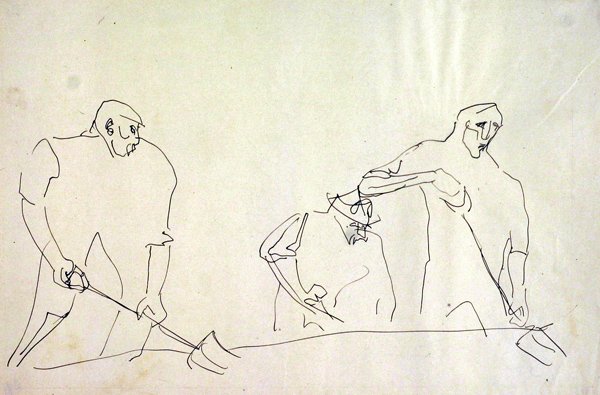 Labourers by Henri Gaudier Brzeska
