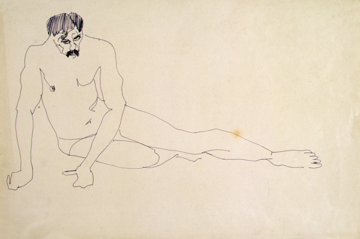 Male Nude Resting by Henri Gaudier Brzeska