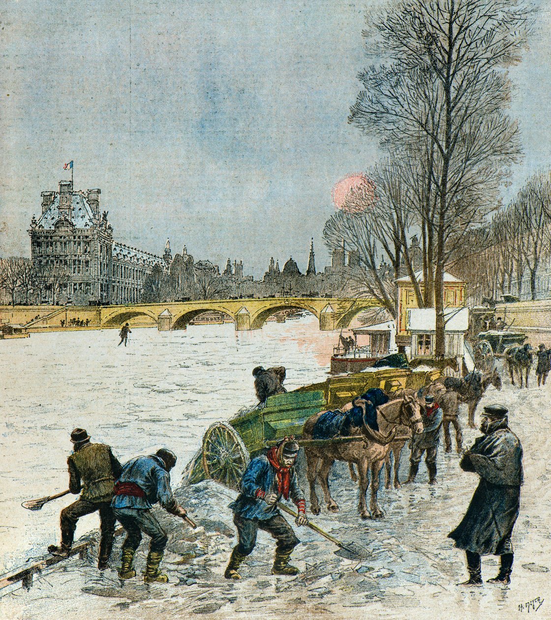 Cold Wave Over Paris by Henri Meyer