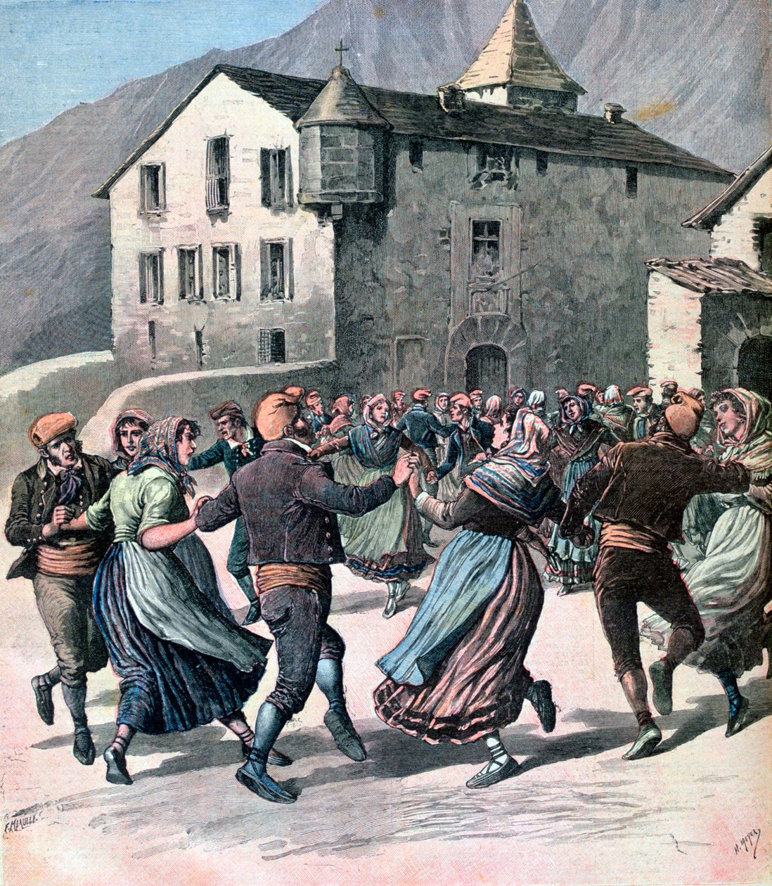 The Farandole, Andorra by Henri Meyer