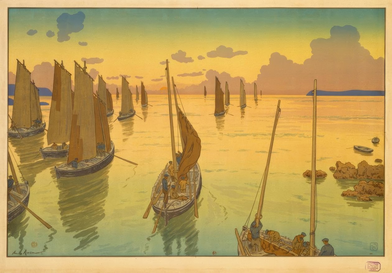 Sunset by Henri Rivière