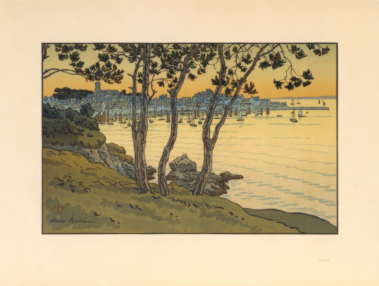 The Port of Douarnenez by Henri Rivière