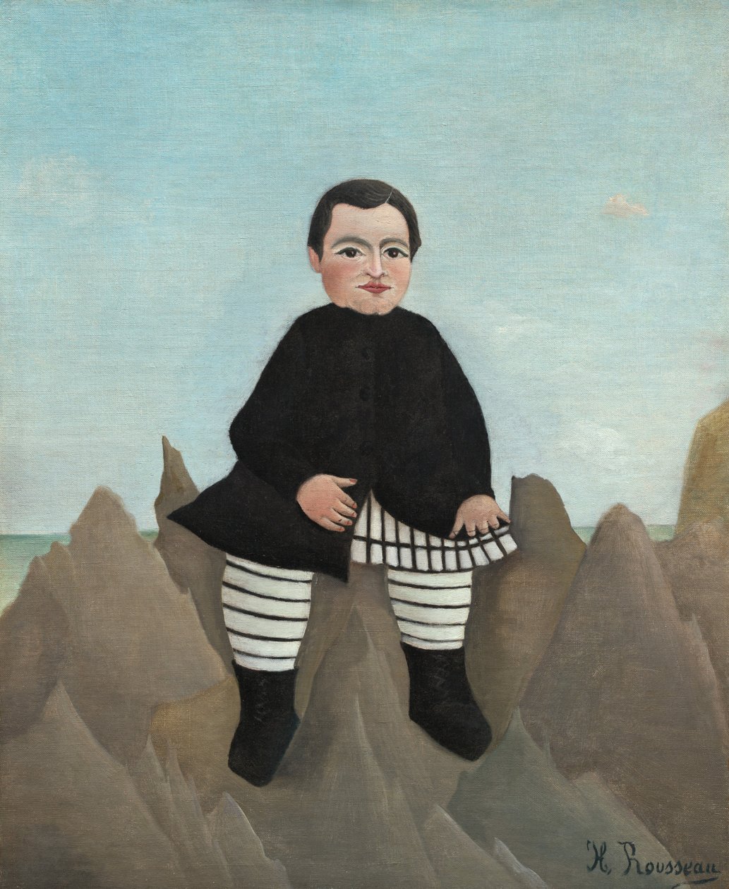Boy on the Rocks by Henri Rousseau