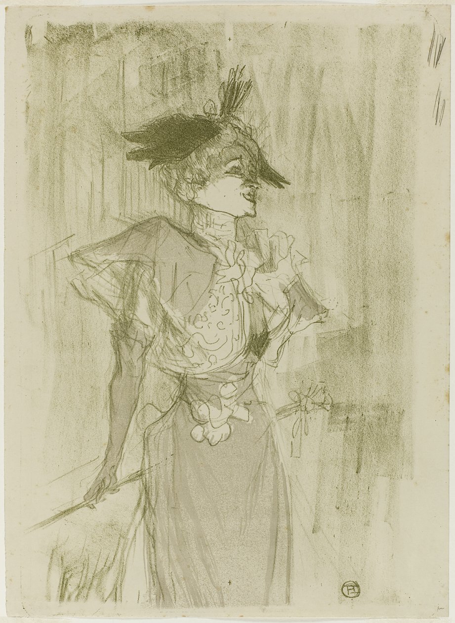 Mademoiselle Marcelle Lender, Standing by Henri de Toulouse Lautrec