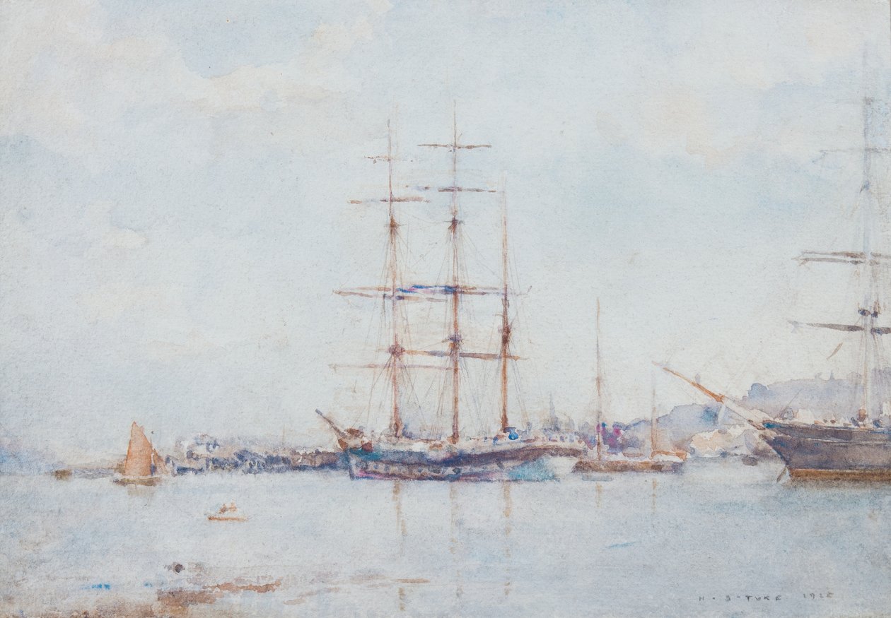 Falmouth Bay by Henry Scott Tuke