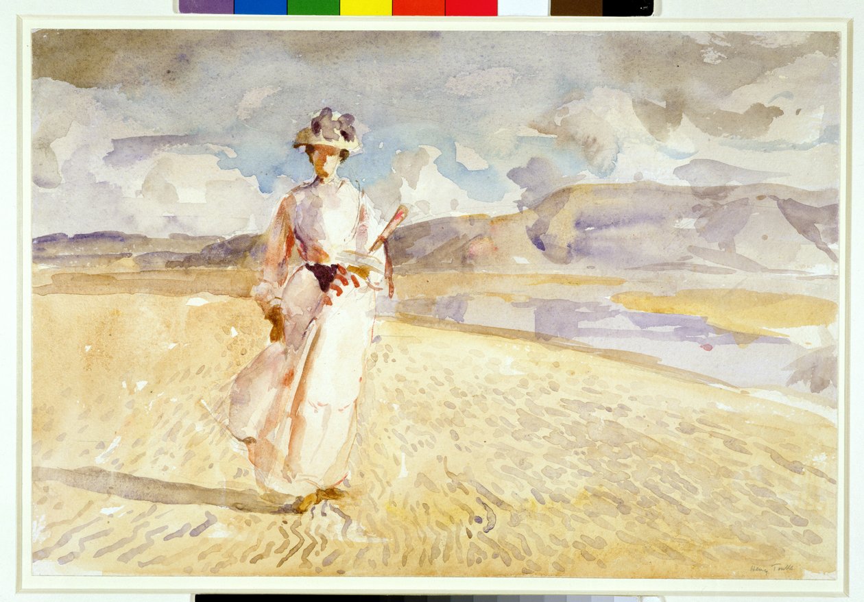 Woman Walking on the Sand by Henry Tonks