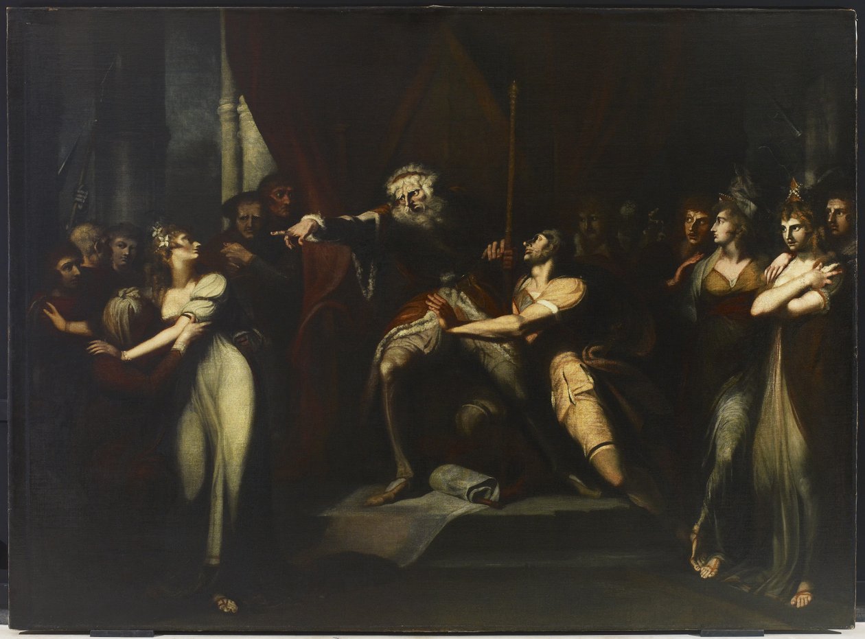 Lear Banishing Cordelia by Johann Heinrich Füssli