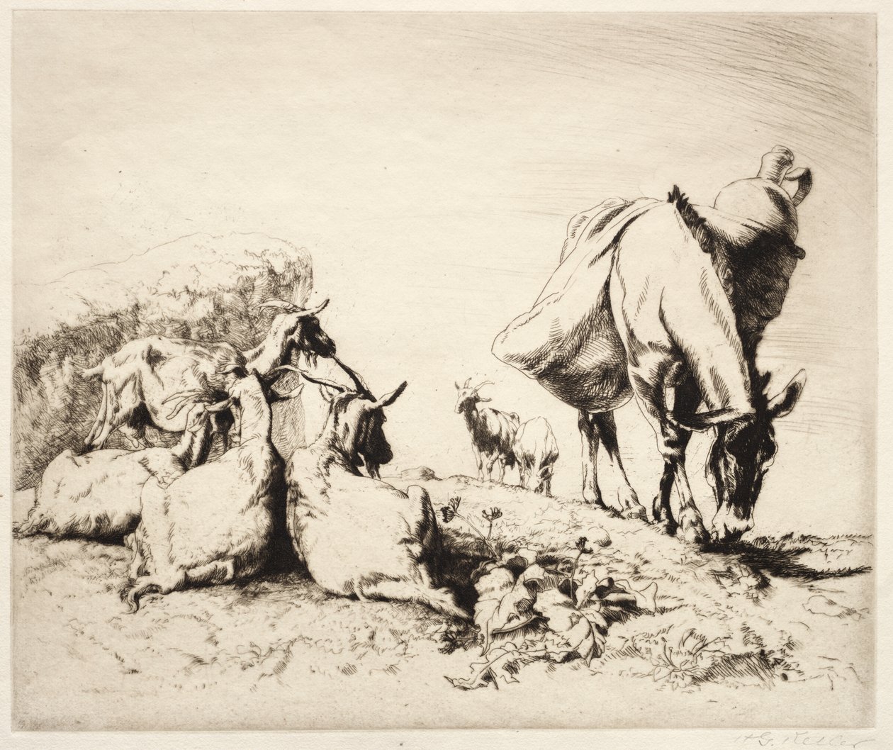 A Roadside in Spain by Henry Keller