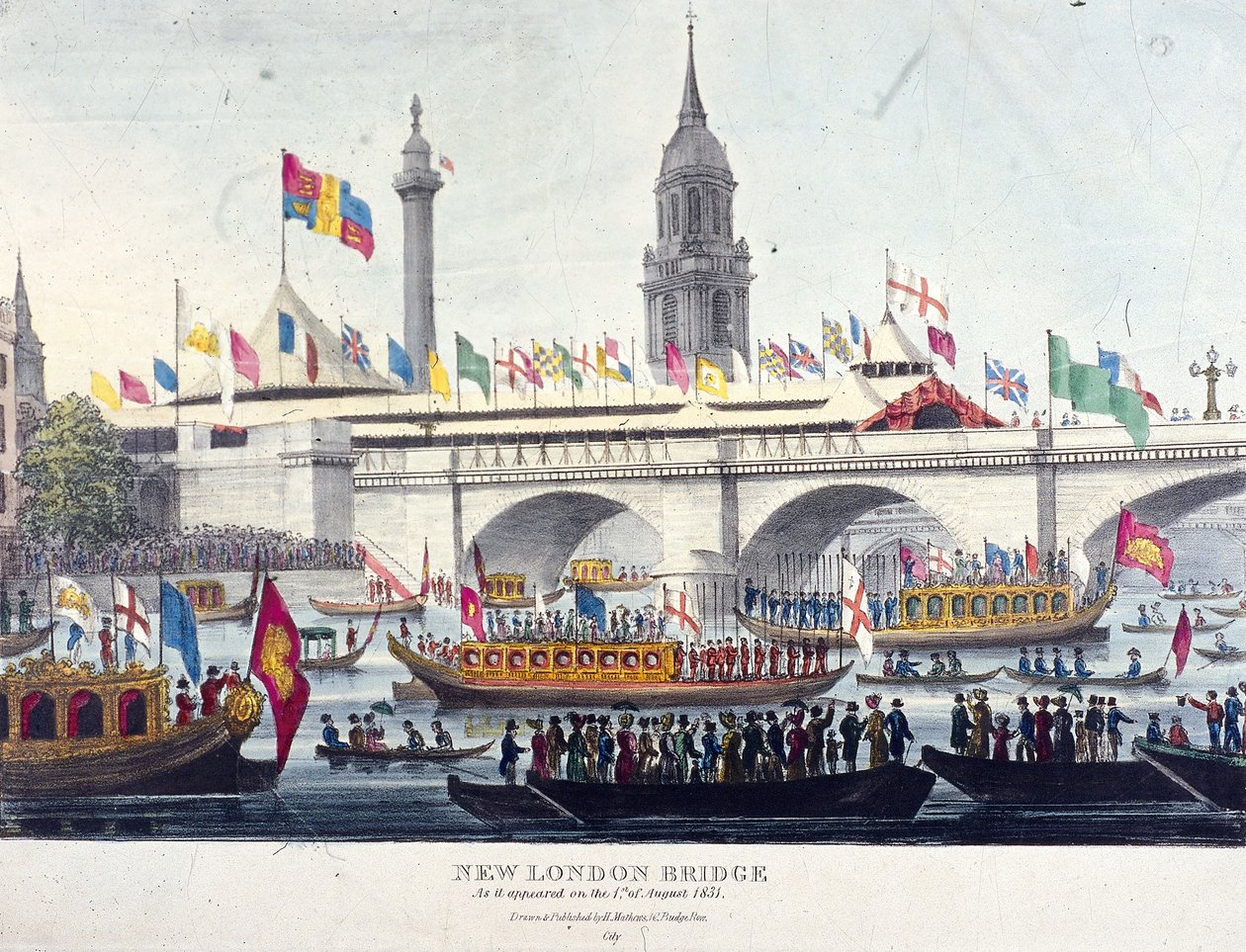London Bridge, 1831 by Henry Matthews