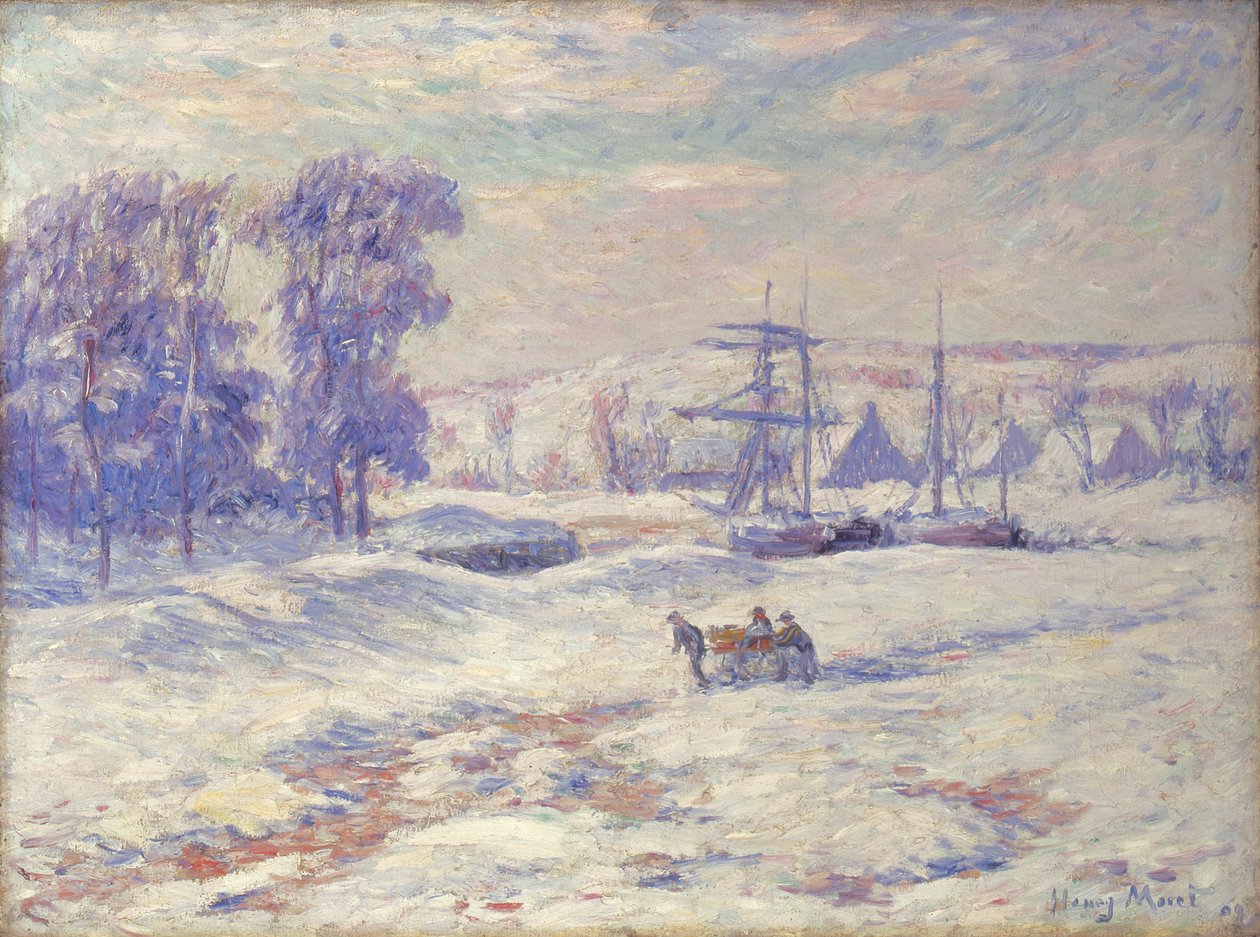 Snow at Quimper, 1909 by Henry Moret
