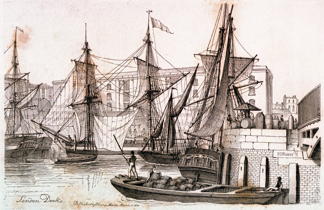 London Docks by Henry Moses