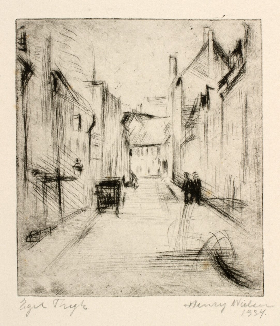 Street in Allinge by Henry Nielsen