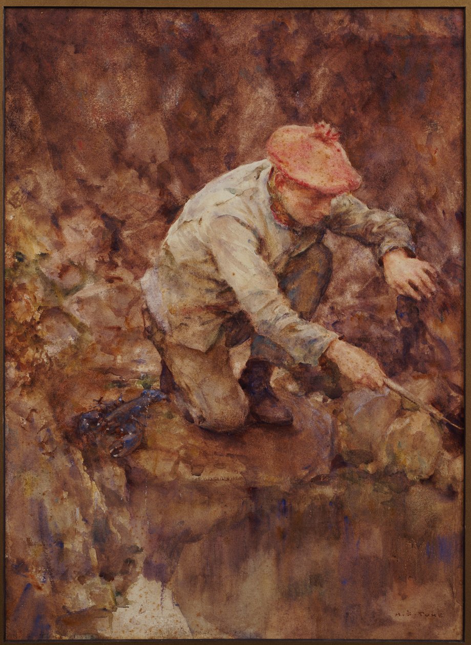 Netting Lobster by Henry Scott Tuke