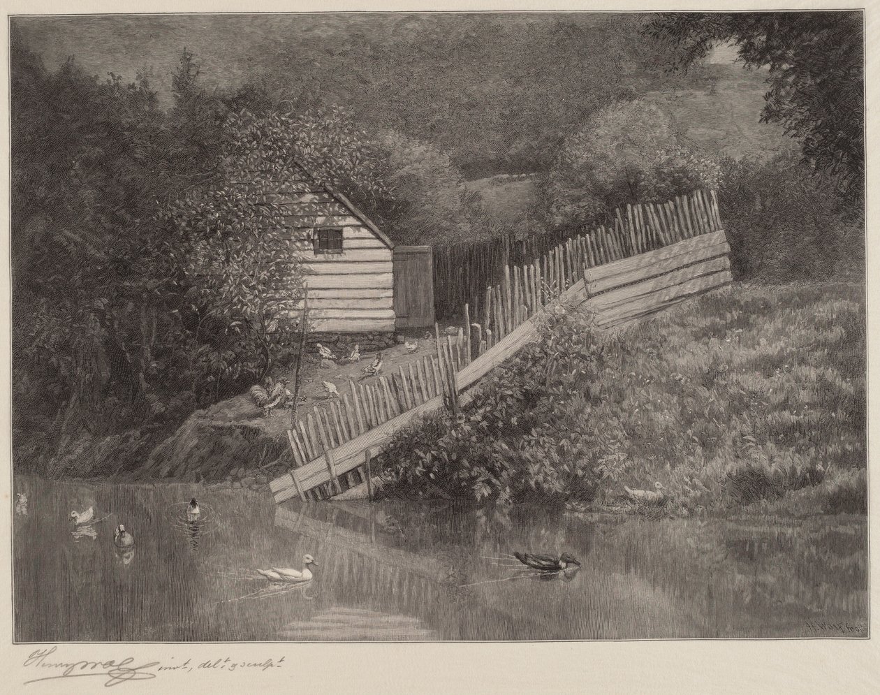 A Duck Pond by Henry Wolf