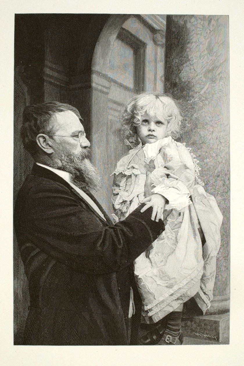 Lenbach and His Child by Henry Wolf