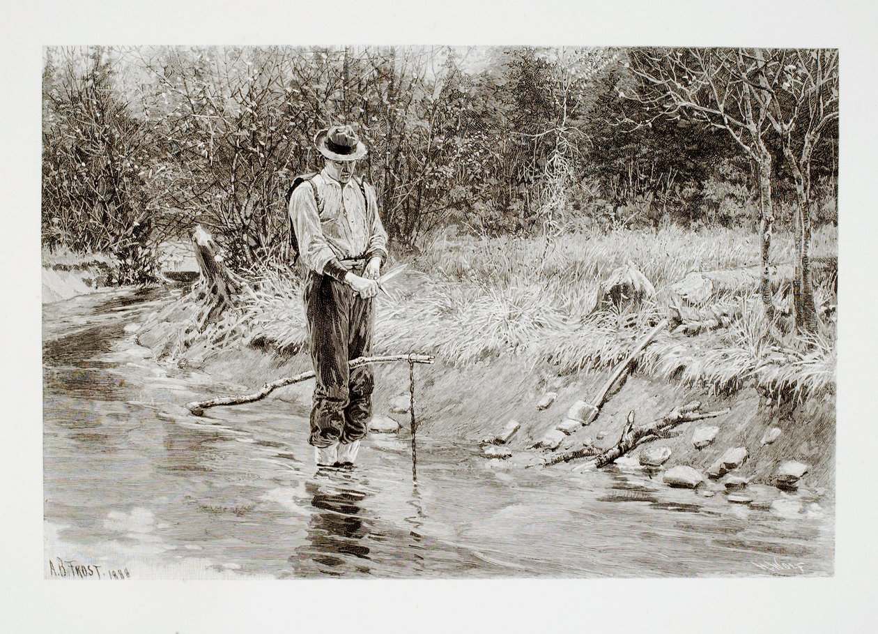 Setting a Beaver Trap by Henry Wolf