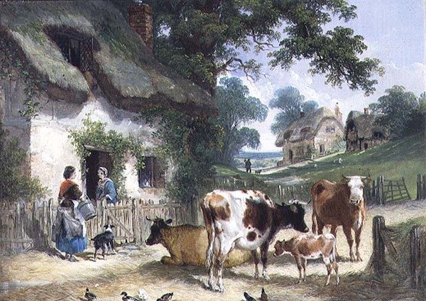 The Old Farmstead, c.1841 by Henry and Charles (attr.to) Shayer