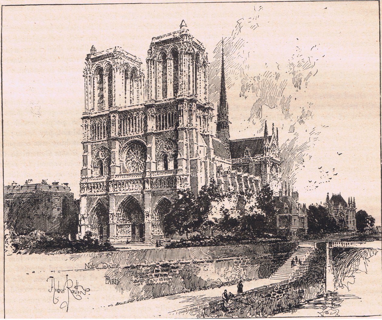 Notre Dame, Paris by Herbert Railton