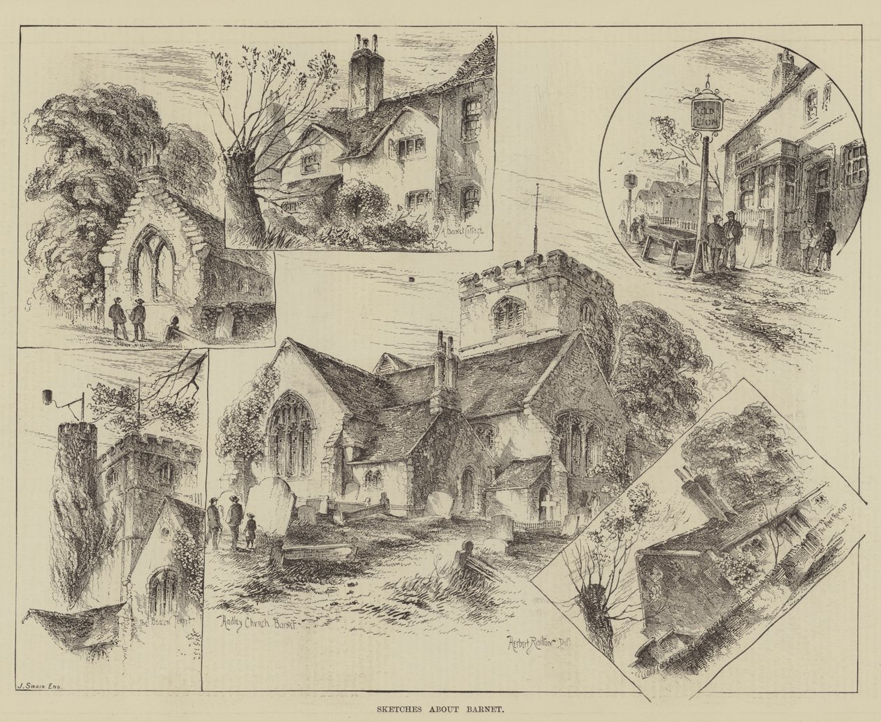 Sketches about Barnet by Herbert Railton