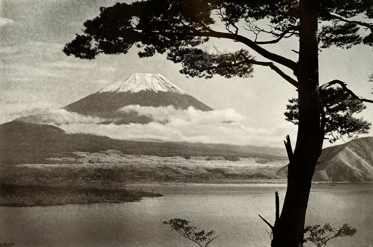 Fuji from Lake Motosu, 1910 by Herbert Ponting