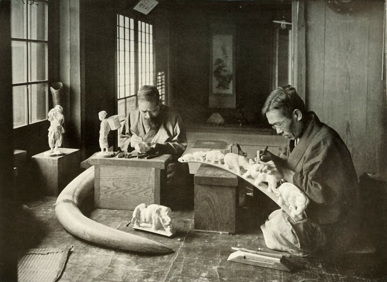 The Ivory Carvers by Herbert Ponting