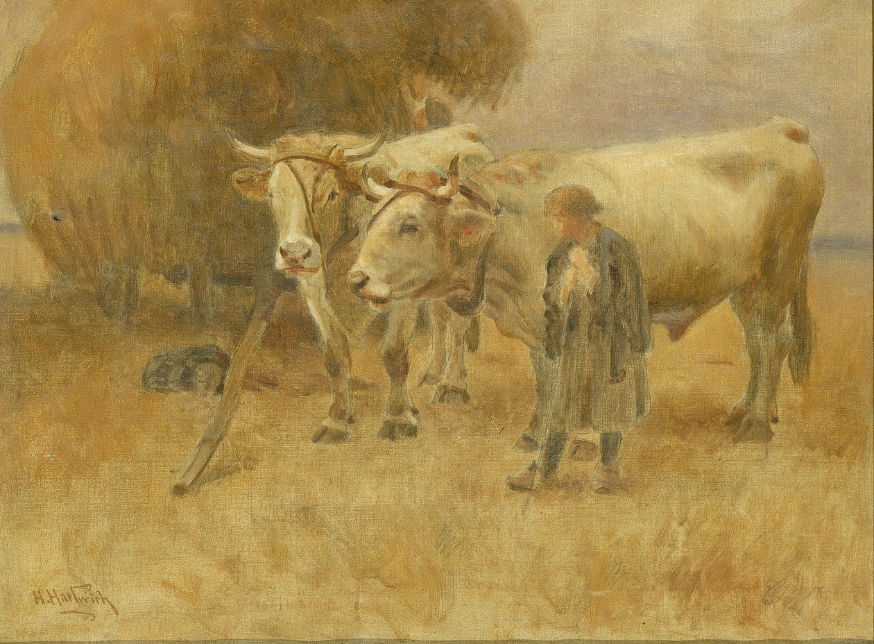 Sketch for The Harvesters by Herman Hartwich