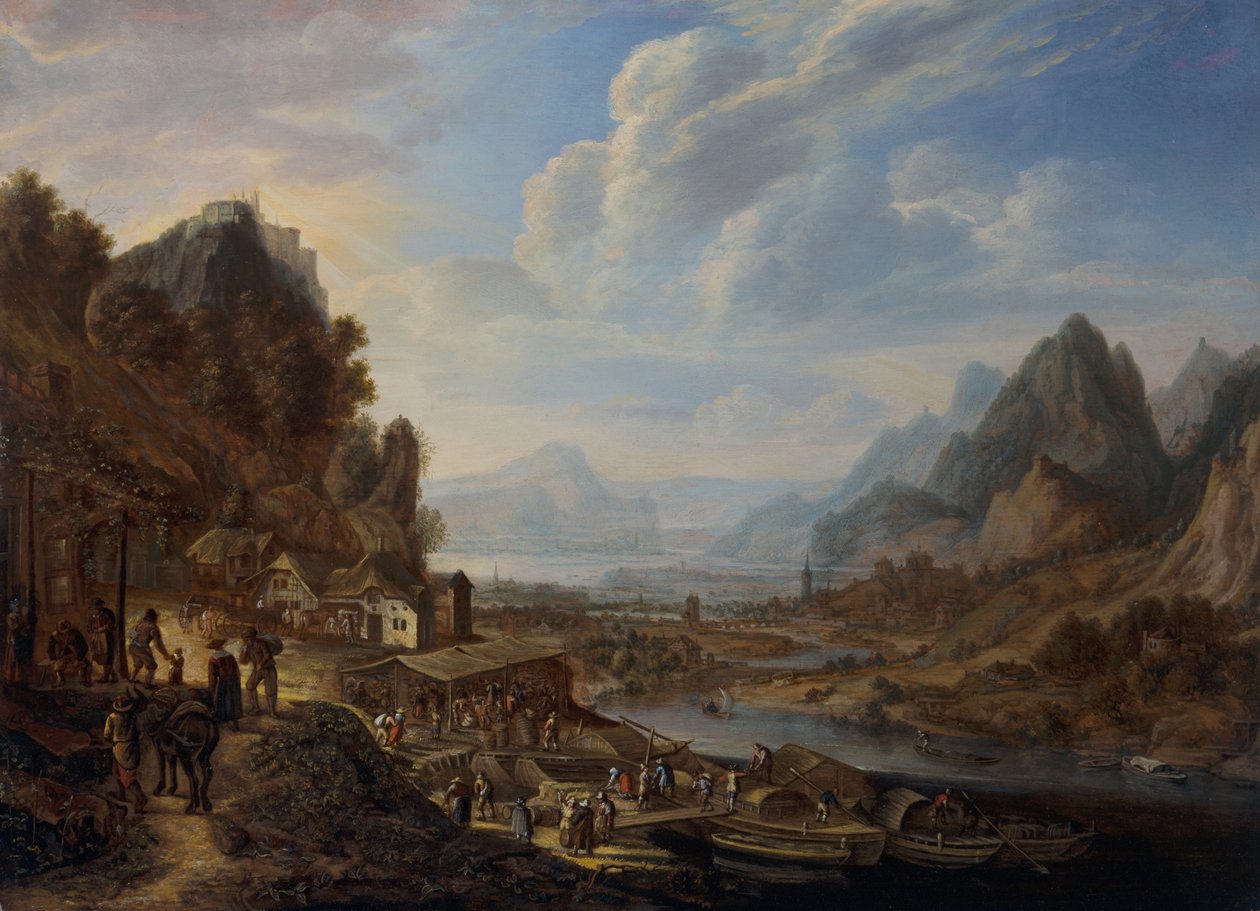 A Rhenish Riverlandscape by Herman the Younger Saftleven