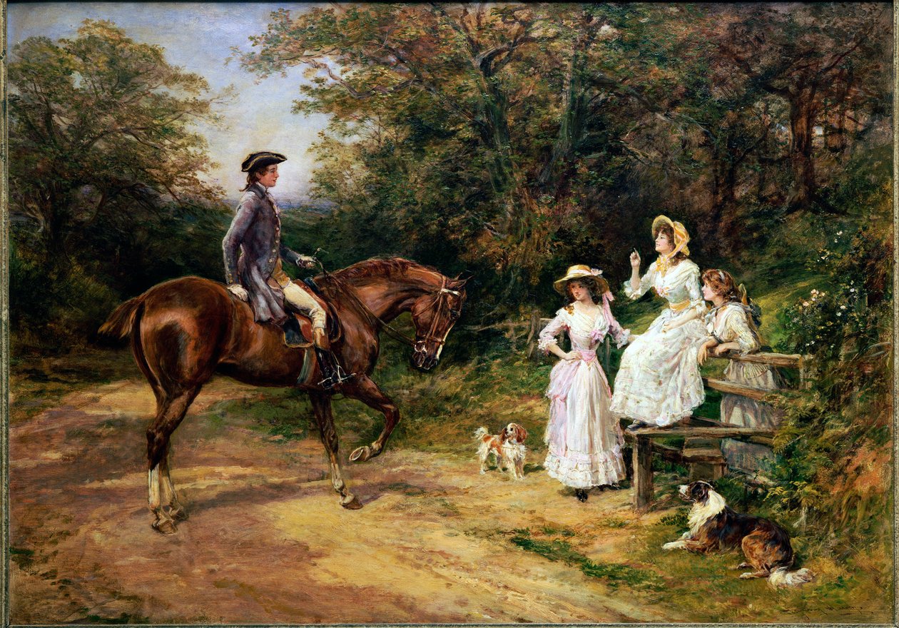 A Meeting By A Stile by Heywood Hardy