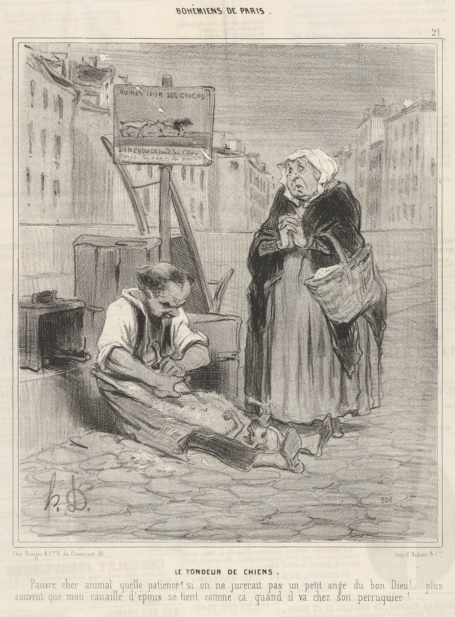 The Dog Shearer by Honoré Daumier