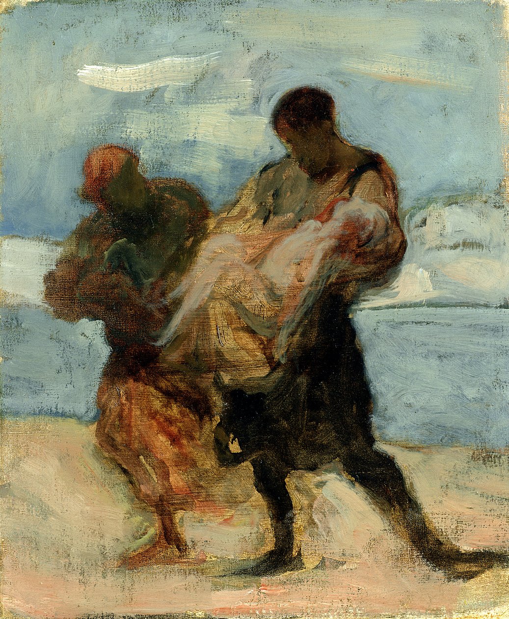 The Rescue, c.1870 by Honoré Daumier
