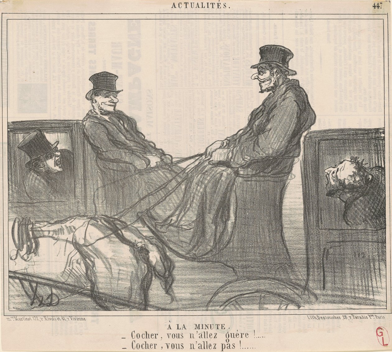 At the Minute by Honoré Daumier