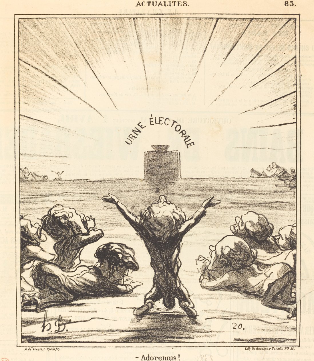 Adoremus! by Honoré Daumier