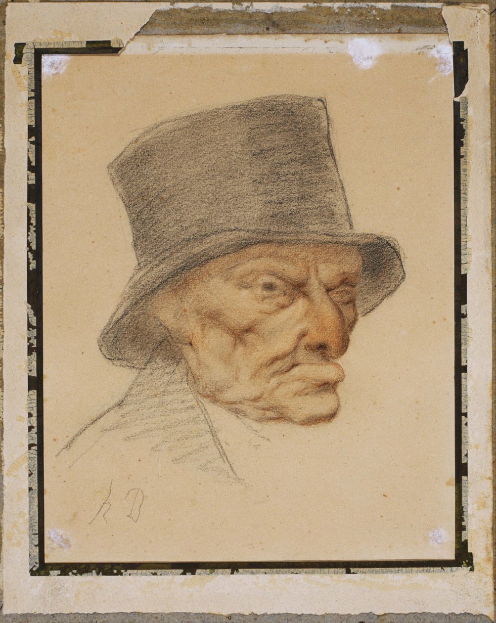 Head of an Old Man by Honoré Daumier